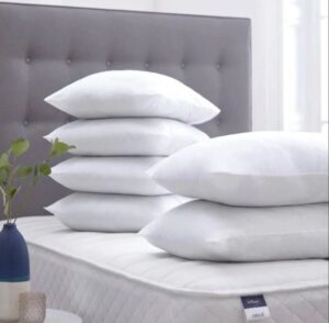 Vacuum Packed 5 Piece Filled Pillow Set – Soft and Fluffy Cushion Pack for Home Use