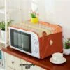 Embroidered Quilted Cotton Oven Cover – Elegant Protective Kitchen Cover with Side Pockets