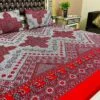 "3D Crystal Cotton Bed Sheet – King Size, Soft and Elegant for Your Bedroom"