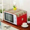 Checkered Pattern Quilted Cotton Oven Cover – Protective Kitchen Appliance Cover with Side Pockets