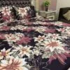 "Shop 3D Crystal Cotton Bed Sheet – King and Double Bed Sizes, Stylish and Soft"