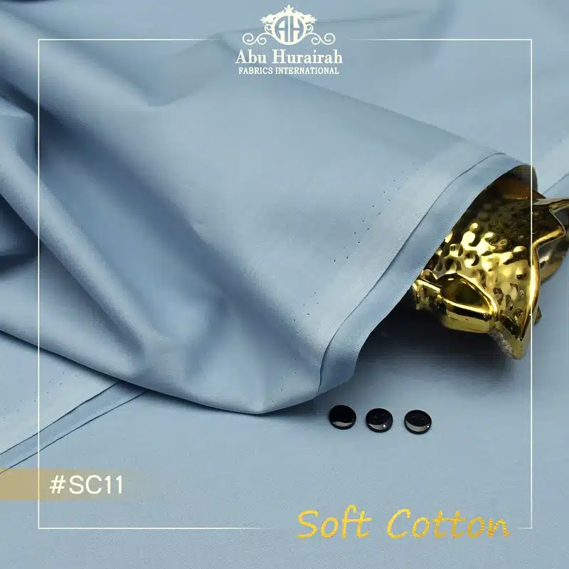 "Soft Cotton Men Unstitched Suit – Comfortable and Breathable for Summer, Discounted Now"
