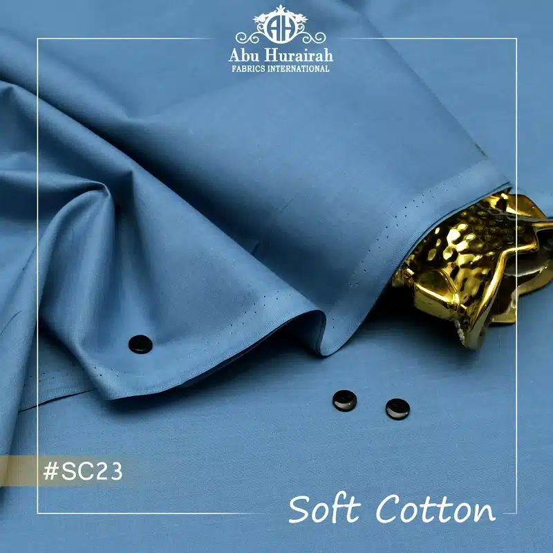 Soft cotton unstitched suit fabric for men in Pakistan – breathable summer fabric 2025