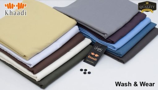 "Khaadi Men’s Unstitched Cotton Suit – Elegant design with breathable summer fabric"