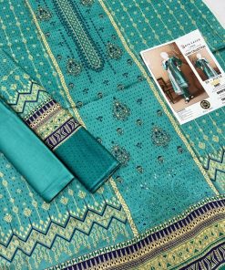 Ladies 3PC Lawn Printed Embroidered Suit