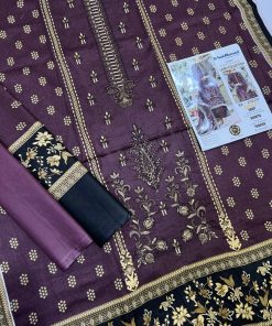 Ladies 3PC Lawn Printed Embroidered Suit
