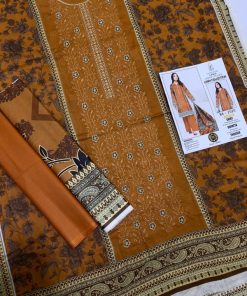 Ladies 3PC Lawn Printed Embroidered Suit