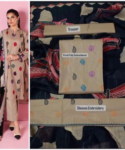 Ladies 3PC Fancy Lawn Suit - Luxury Touch Design 332