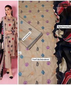 Ladies 3PC Fancy Lawn Suit - Signature Grace Design 328