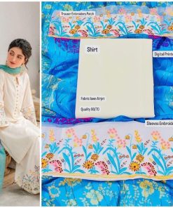 Ladies 3PC Fancy Lawn Suit - Elegant Bloom Design 312