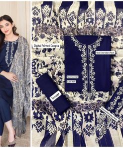 Ladies 3PC Fancy Lawn Suit - Luxury Touch Design 320