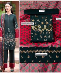 Ladies 3PC Fancy Lawn Suit - Signature Grace Design 313