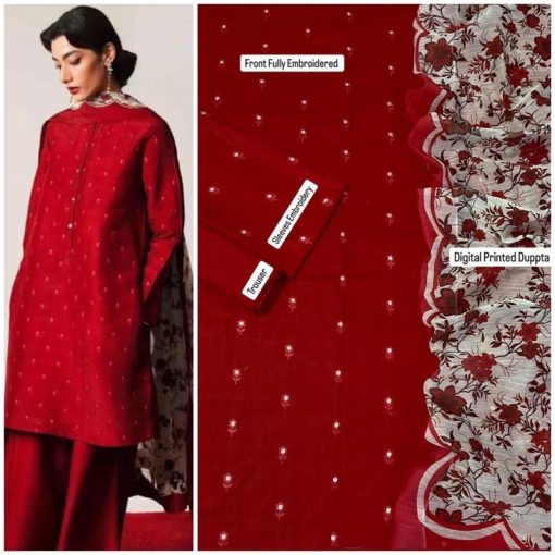 Gul Ahmad 3-Piece Fancy Lawn Suit  Pakistani Summer Collection for Women, Best Quality