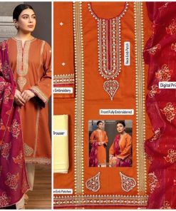 Ladies 3PC Fancy Lawn Suit - Classic Heritage Design 309