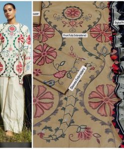 Ladies 3PC Fancy Lawn Suit - Elegant Bloom Design 311