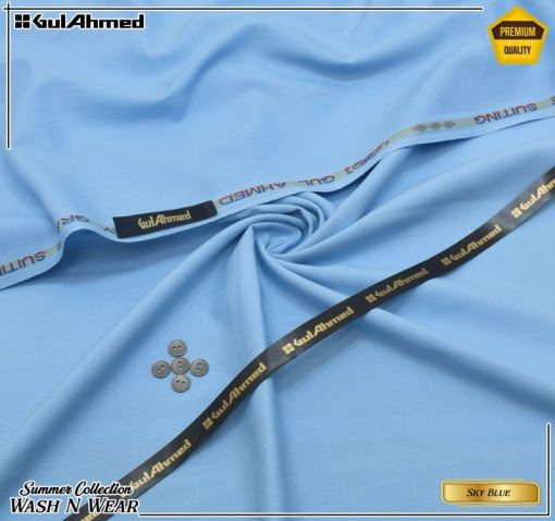 "Gul Ahmad Men’s Wash and Wear Suit – Unstitched summer sale fabric"