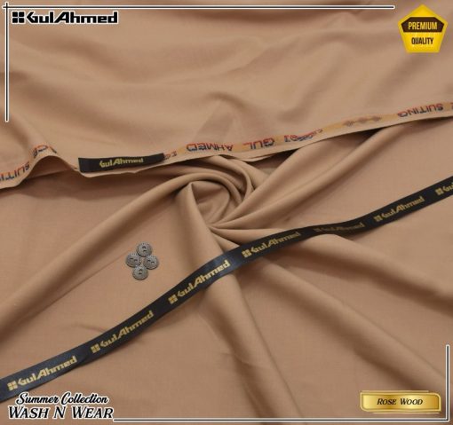 "Soft and durable – Gul Ahmad men’s Wash & Wear suit for summer sale"