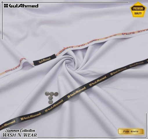 "Gul Ahmad Summer Fabric – Men’s unstitched Wash & Wear suit on special offer"