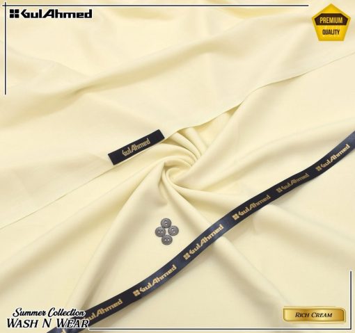 "Gul Ahmad Unstitched Fabric – Easy-to-maintain Wash and Wear for men"