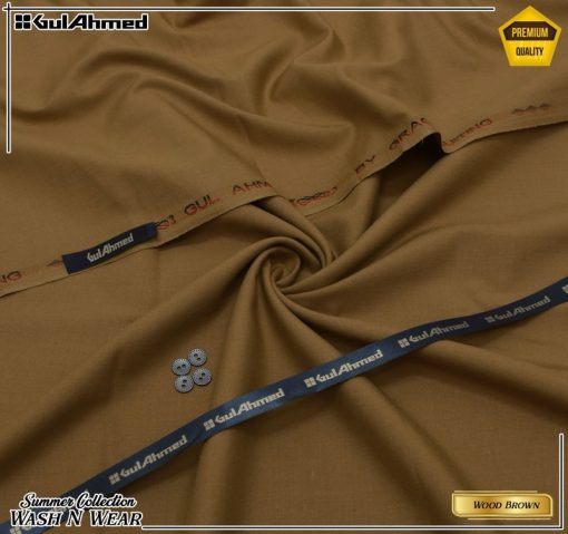 "Affordable elegance – Gul Ahmad unstitched Wash and Wear suit for men"