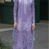 Mushq 3PC embroidered lawn suit with full front embroidery and Monark dupatta – Summer