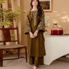 MariaB 2 Piece Lawn Suit – Fully Embroidered Front & Sleeves with Dyed Back and Embroidered Trouser