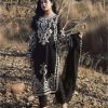 Asim Jofa Black Embroidered Lawn Suit with Heavy Embroidered Daman and Dupatta