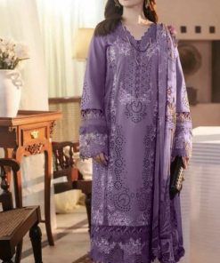 3PC Jade lawn suit with heavy embroidery and printed dupatta – Summer