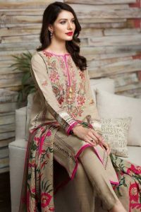 Khaadi Unstitched Lawn Suit 2025 – Embroidered Shirt with Digital Printed Dupatta