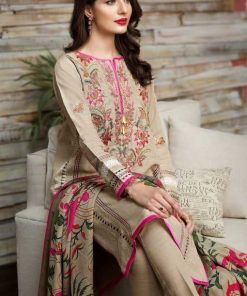Khaadi Unstitched Lawn Suit 2025 – Embroidered Shirt with Digital Printed Dupatta