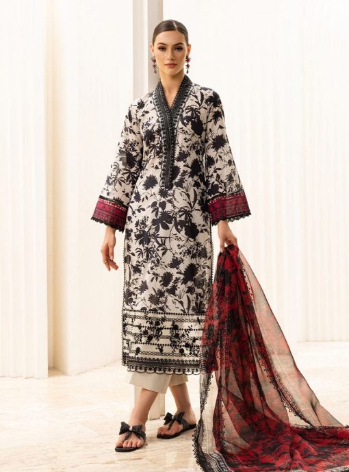 Zainab Chottani ZC-810 | 3PC Digital Printed Lawn Suit with Embroidered Touch – Summer Collection 2025
