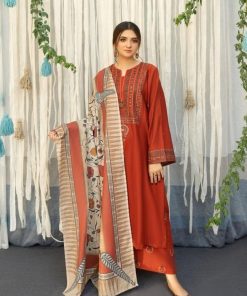 Aisling AS-101 | 3PC Embroidered Lawn Suit with Digital Diamond Dupatta – Summer Collection 2025