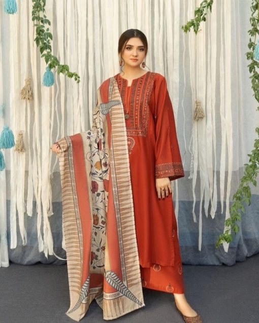 Aisling AS-101 | 3PC Embroidered Lawn Suit with Digital Diamond Dupatta – Summer Collection 2025