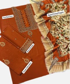 Aisling AS-101 | 3PC Embroidered Lawn Suit with Digital Diamond Dupatta – Summer Collection