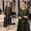 Asim Jofa Inspired Green 3PC Embroidered Suit – Elegant Festive Wear