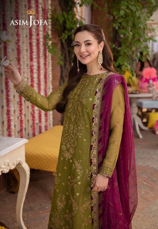 Elegant embroidered unstitched 3-piece lawn suit for women in summer collection - Style #032
