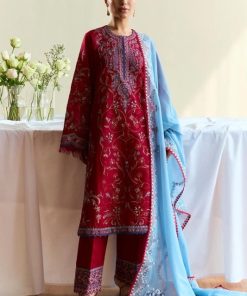Zara Shahjahan ZS-901 Lawn Suit – Full Heavy Embroidered Shirt with Daman Patch & Fancy Dupatta