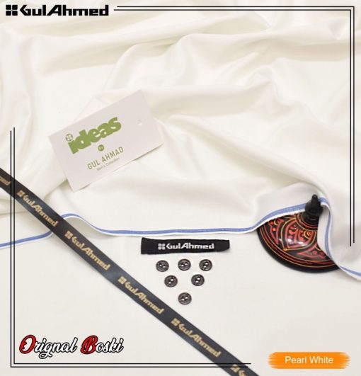 White and off white Boski fabric – unstitched men’s fabric by Abu Hurairah Fabrics