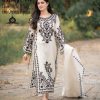 Asim Jofa White Embroidered Lawn Suit with Stylish Dupatta