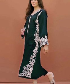 MariaB 2PC Summer Lawn Suit – Front Embroidered Shirt & Sleeves with Plain Trouser
