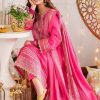Nishat NT-007 embroidered lawn suit with neckline, sleeves, and border embroidery – chiffon dupatta included