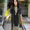 Omal by Komal Inspired Black 3PC Embroidered Suit – Luxury Formal Wear in Classic Black