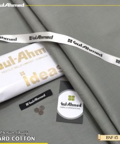 Gul Ahmed Hard Cotton Fabric for Men – 4 Meter Premium Unstitched Cloth