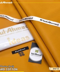 Gul Ahmed Hard Cotton – Premium Unstitched Fabric for Men (4 Meter)