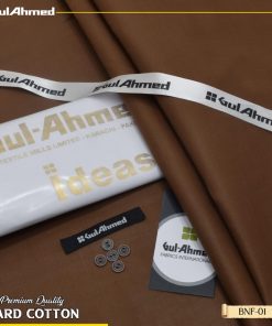 Gul Ahmed Hard Cotton Fabric for Men – 4 Meter Unstitched Premium Quality