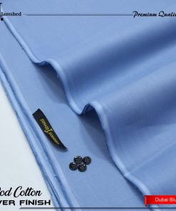 J. Sky Color Cotton Suit for Men – 4m Unstitched Summer Fabric with Poly Bag Packing