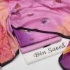 Bin Saeed Lawn Design 50 - 3 Piece Unstitched Summer Suit 2025 | Printed Lawn Shirt, Dyed Trouser, Chiffon Dupatta | Stylish Women Wear | Bin Saeed Collection