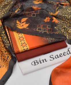Bin Saeed Ladies 3PC Lawn Printed Suit Design 7