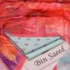 Bin Saeed Lawn Design 51 - 3 Piece Unstitched Summer Suit 2025 | Printed Lawn Shirt, Dyed Trouser, Chiffon Dupatta | Stylish Women Wear | Bin Saeed Collection