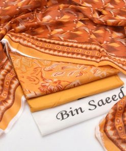 Bin Saeed Ladies 3PC Lawn Printed Suit Design 2
